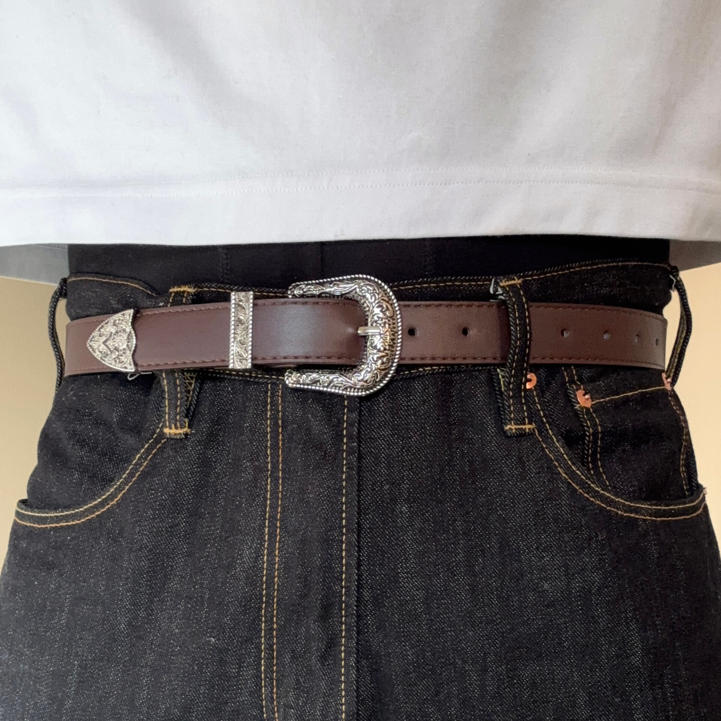 Brown Western Buckle Belt