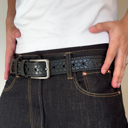 Black Japanese Style Belt