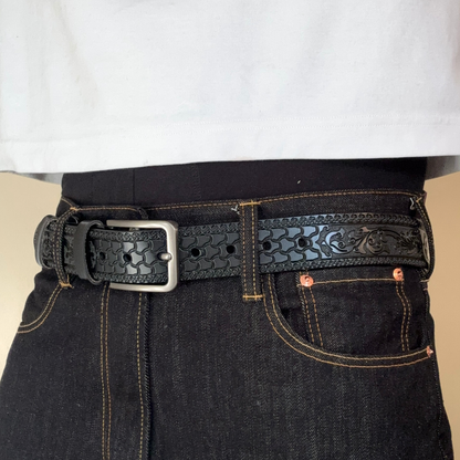 Black Japanese Style Belt