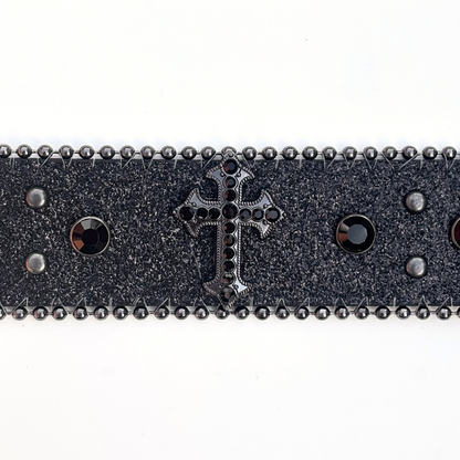 Black Rhinestone Belt