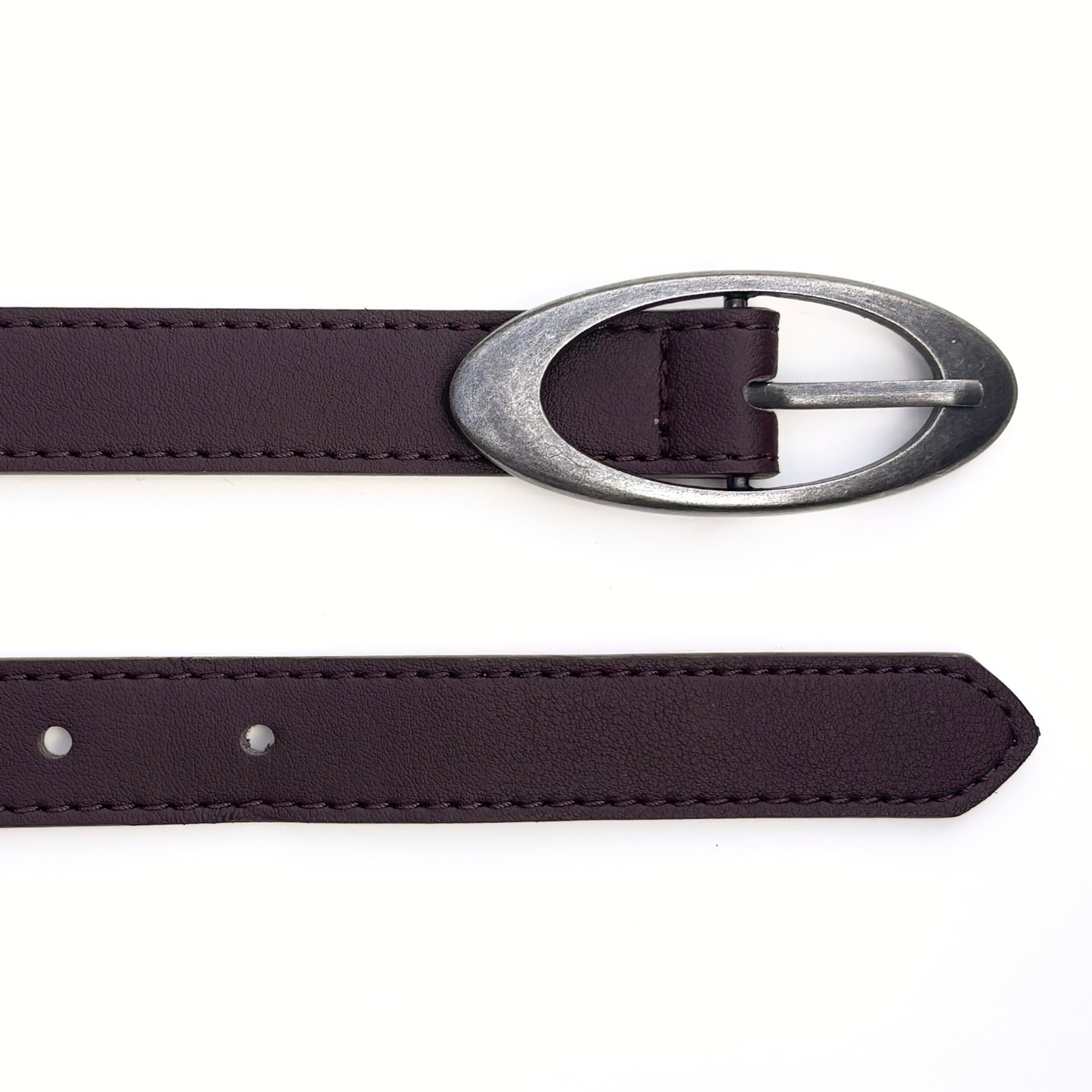 Brown Oval Buckle Belt