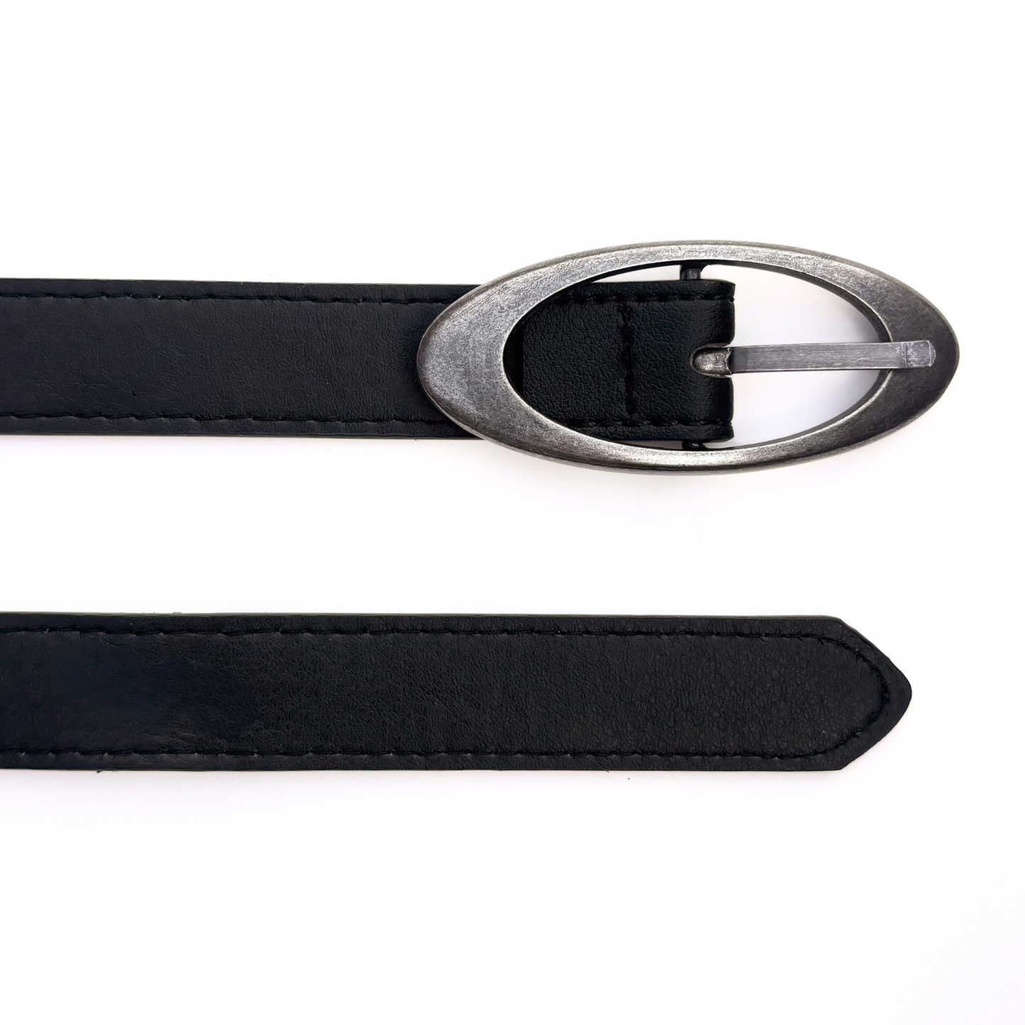 Black Oval Buckle Belt