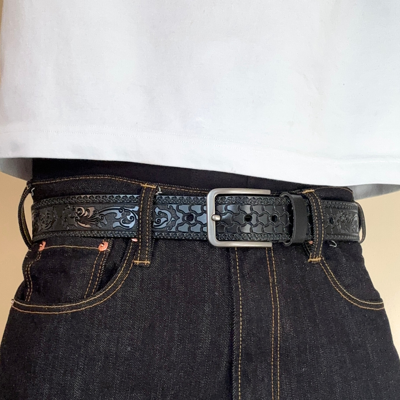 Black Japanese Style Belt