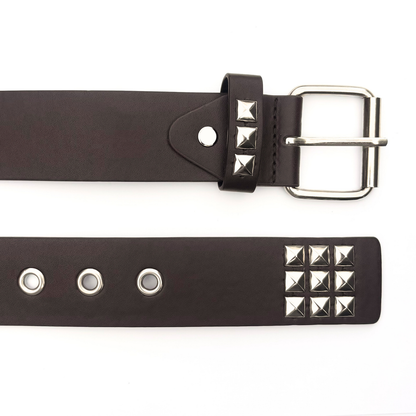 Brown Square Stud Belt