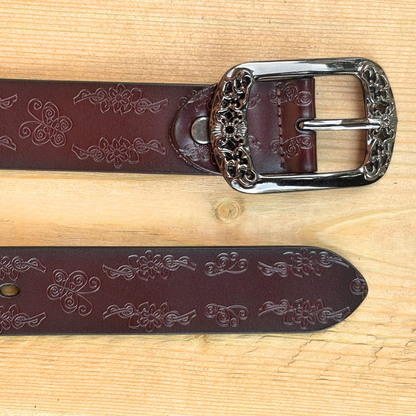 Brown Floral Vintage Belt