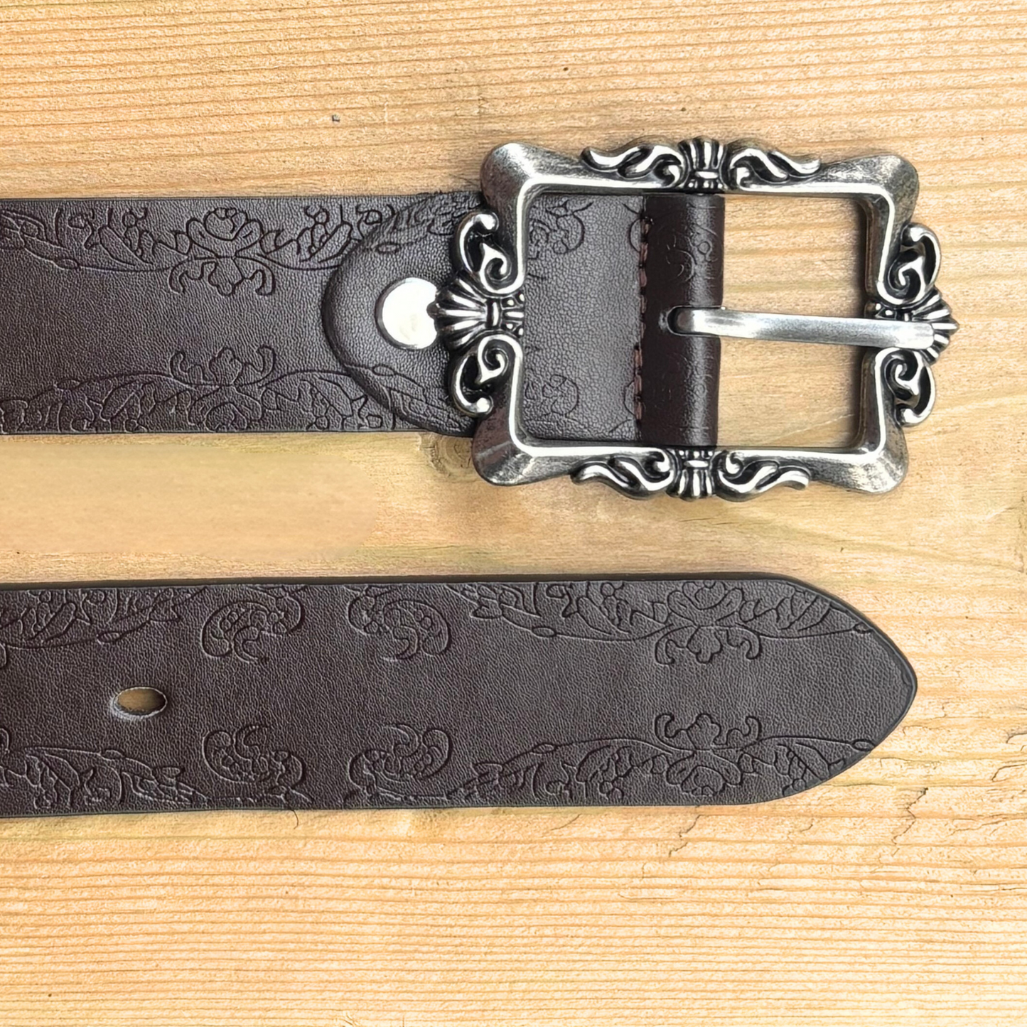 Brown Floral Vintage Belt